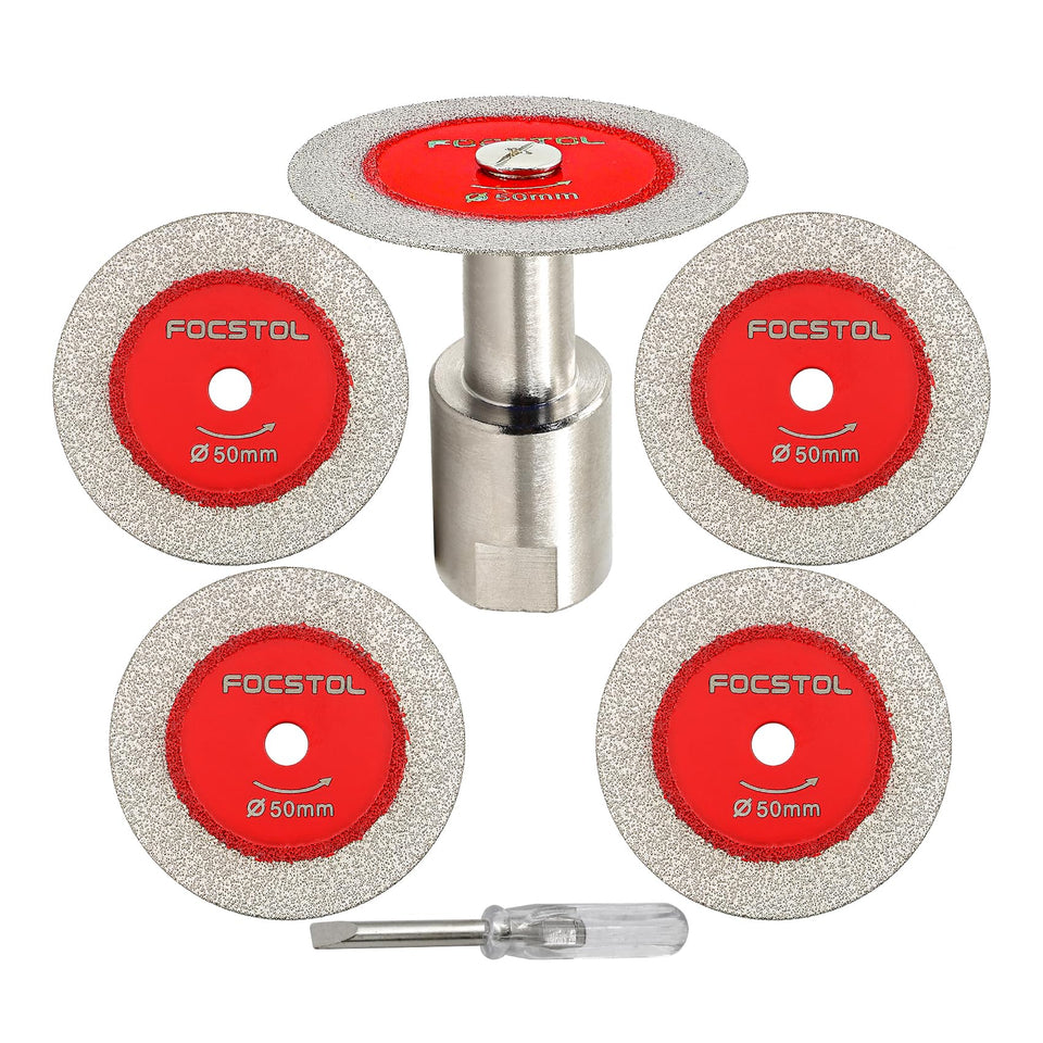 FOCSTOL mini diamond disc blade for precise glass and tile cutting.