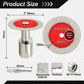 FOCSTOL five-pack blades deliver durable, consistent cuts across glass and marble.