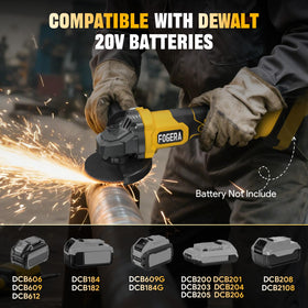 Fogera 3-speed angle grinder with speed lock for precise cuts.