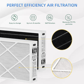 Filter installed in furnace 20x25x5 slot for easy replacement