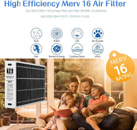 Foglapius X6672 filter installed in a furnace supports consistent airflow.