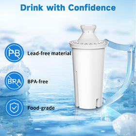 FOIRCEADAL compatible with Brita pitchers and dispensers in a direct replacement