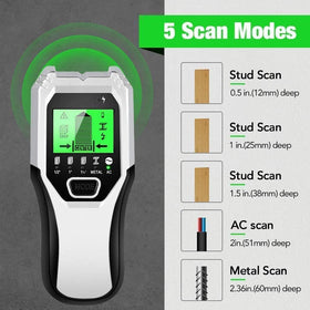 FOLAI depth modes reveal drywall, wood, and metal depths for accurate placement