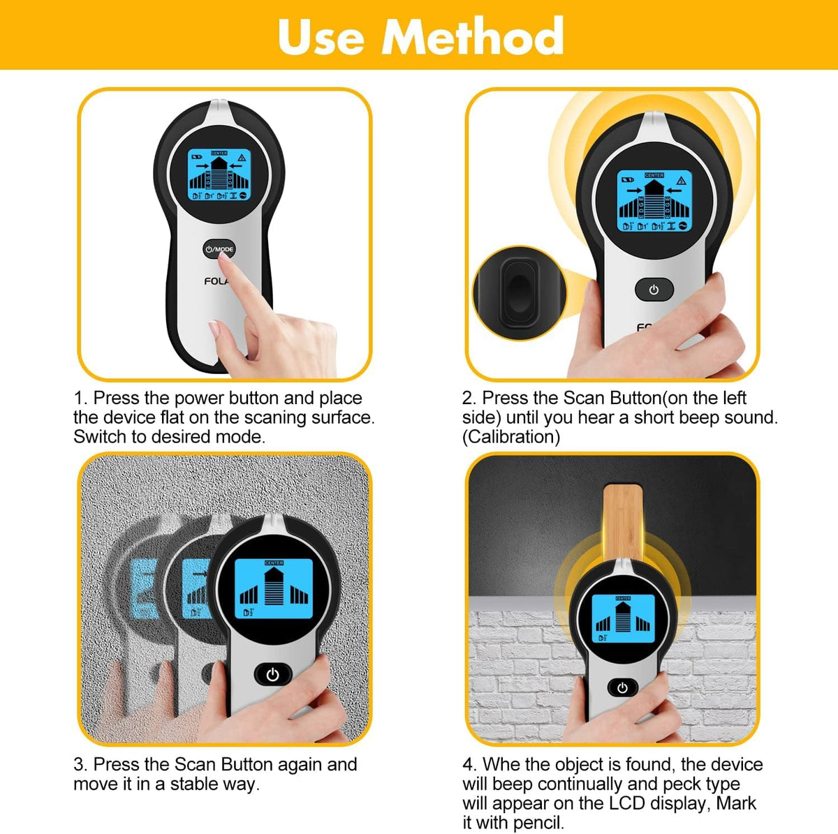 FOLAI live AC wire detection helps avoid electrical hazards