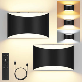 FOLKSMATE battery wall sconce set2 remote dimming for versatile lighting