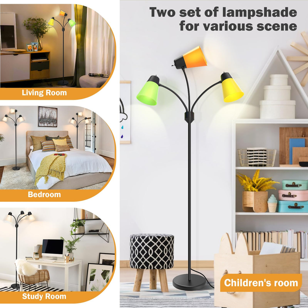 FOLKSMATE colorful shades bring playful color to kids rooms and living spaces