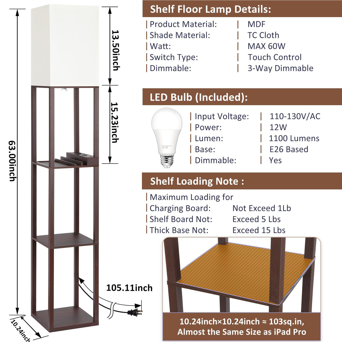 FOLKSMATE versatile living room lamp for display and ambient lighting