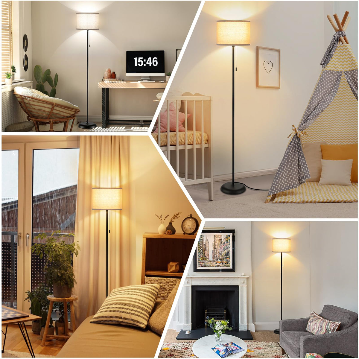 FOLKSMATE height 60inch in room demonstrates tall, space-saving presence