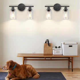Folksmate 2-light vanity illuminates mirrors and cabinets warmly