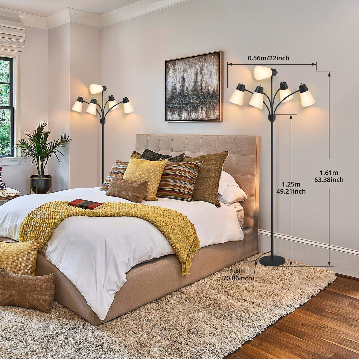 Stable metal base of the Medusa lamp enhances safety in living spaces.