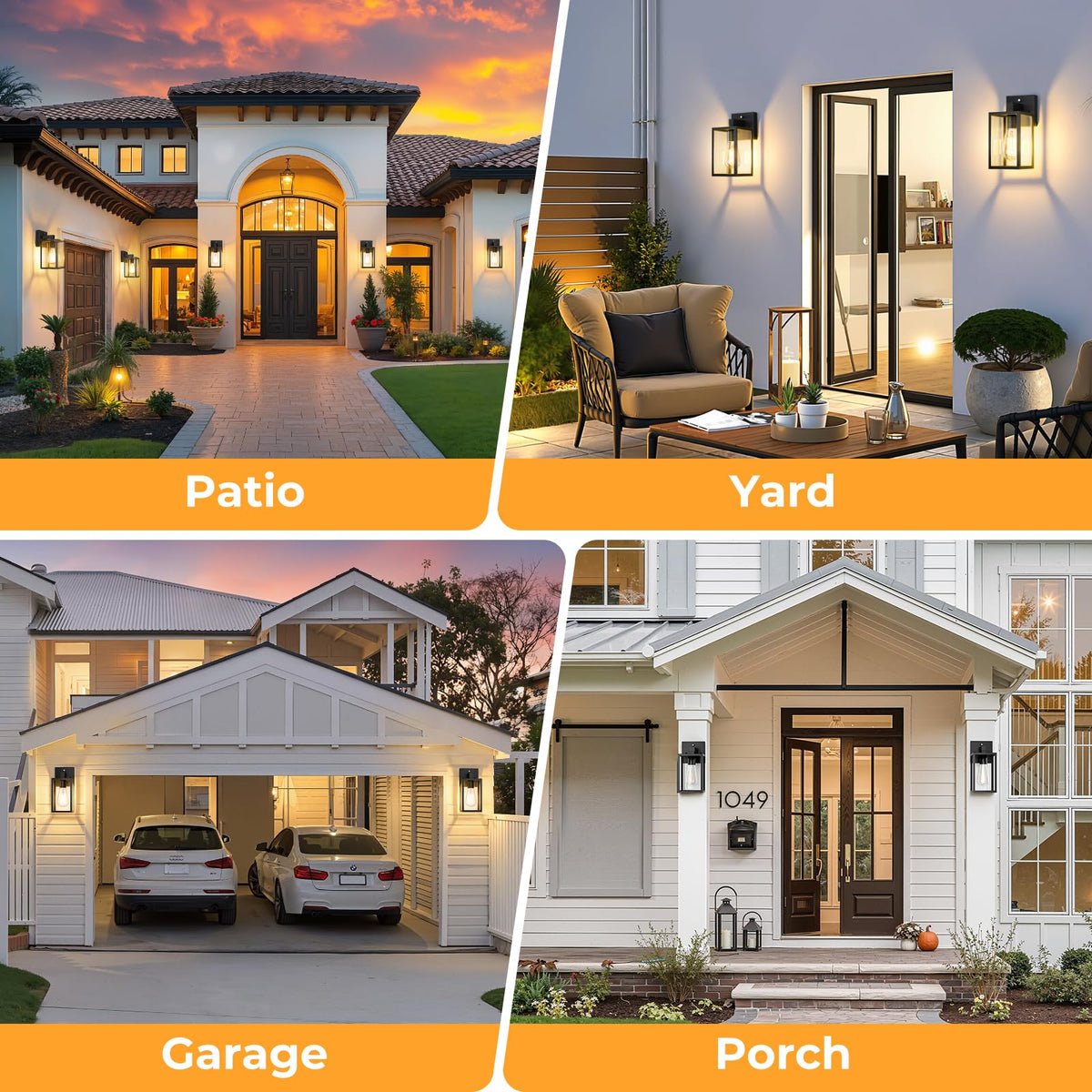FOLKSMATE multi-scene installation adapts to porch, doorway, and garage