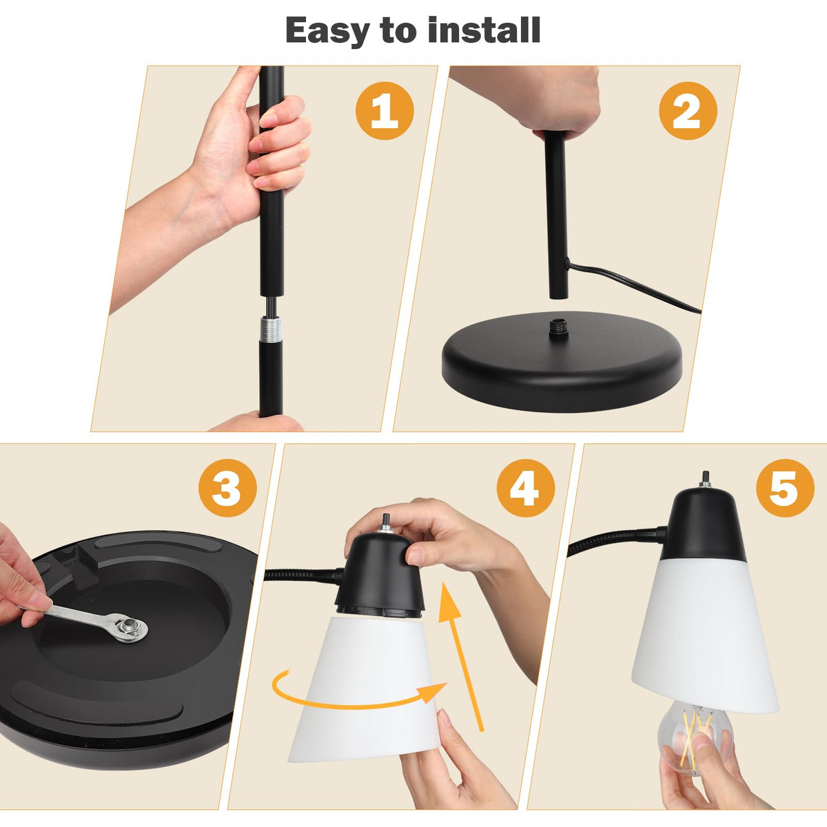 FOLKSMATE smart home ready lamp works with compatible devices via smart bulbs