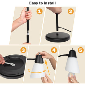 FOLKSMATE smart home ready lamp works with compatible devices via smart bulbs