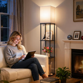 FOLKSMATE lamp combines light and storage to save space