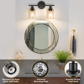 Folksmate vintage wall sconce adds timeless charm to powder room