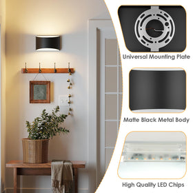 FOLKSMATE wall sconce hardwired installation ready for seamless integration