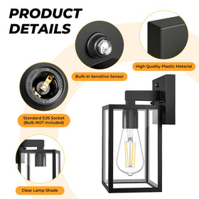 FOLKSMATE waterproof outdoor wall light close-up emphasizes durable seal