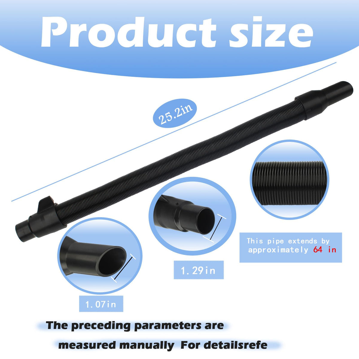 Follde vacuum hose ABS end connectors provide a secure bayonet fit