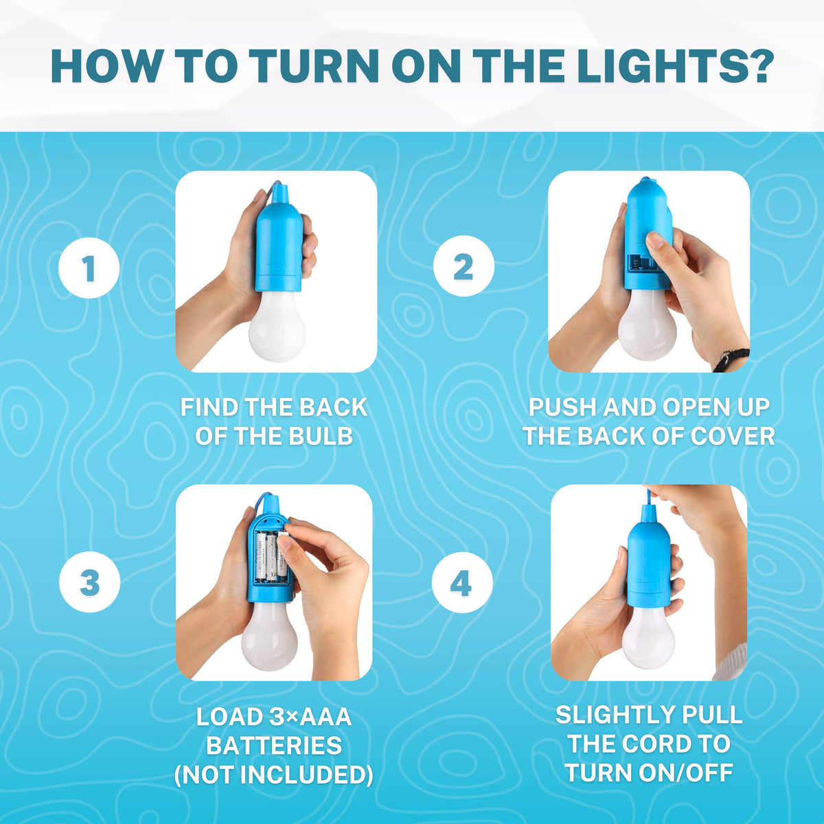 Fomlight energy saving LEDs run on AAA batteries for long lasting glow.