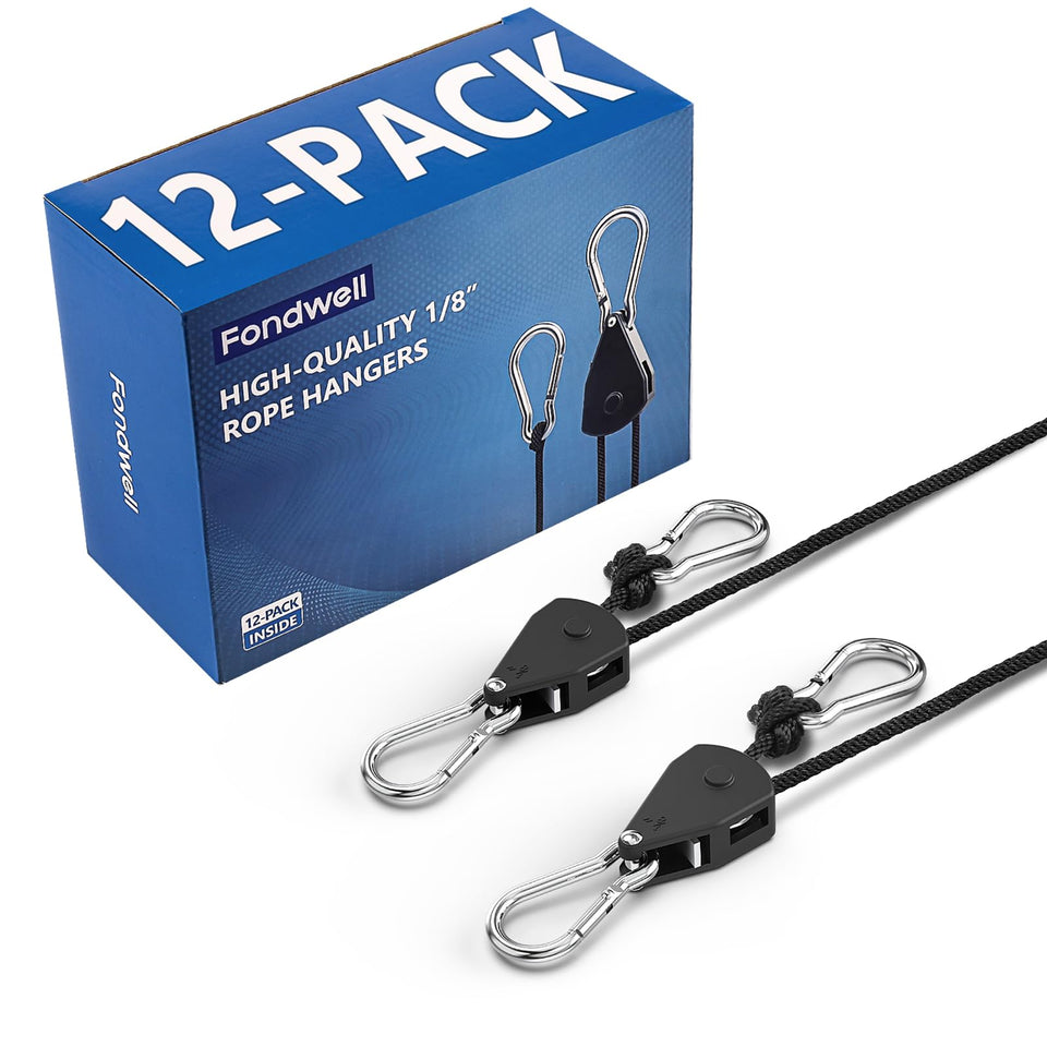 Fondwell one-eighth-inch grow light hanger with adjustable support for indoor lighting