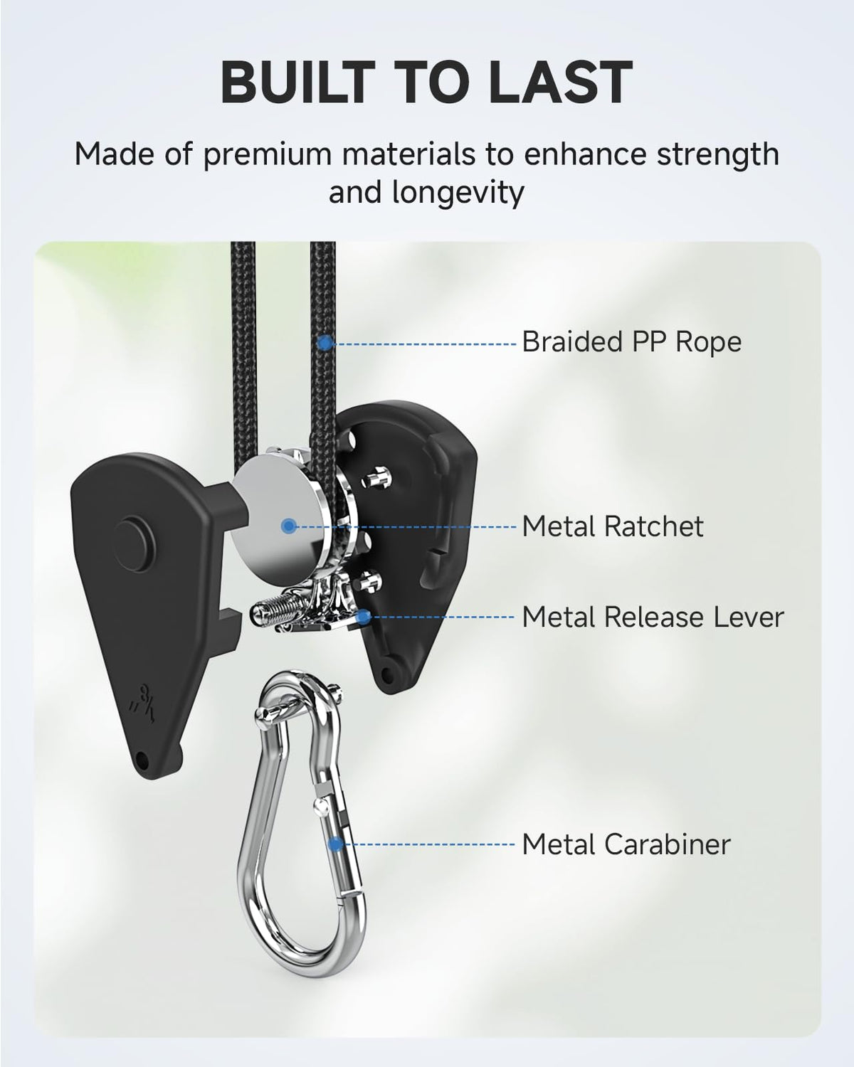Fondwell release lever handle enabling safe tensioning and easy reconfiguration