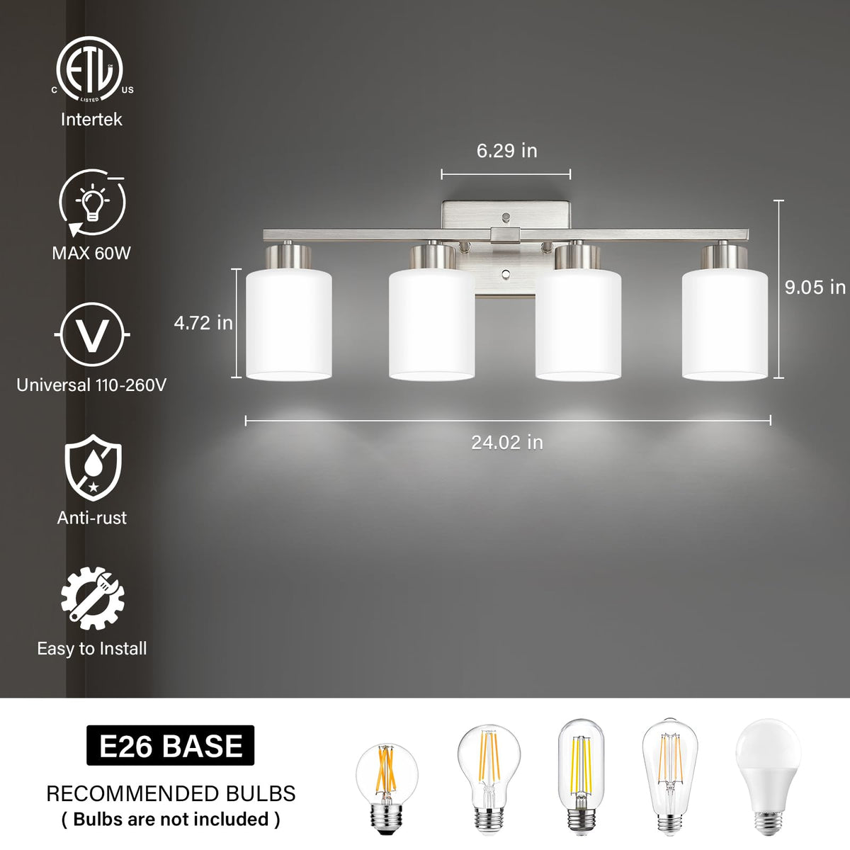 FonmYim milky white glass shades close-up highlights soft glow.