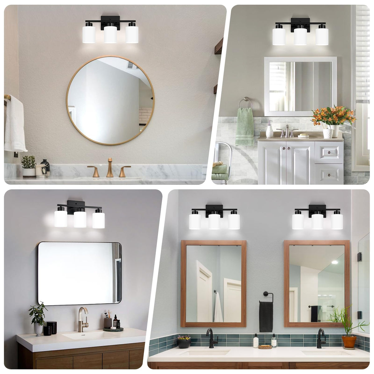 FonmYim vanity light dimmed warm glow for evenings.