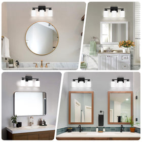 FonmYim vanity light dimmed warm glow for evenings.