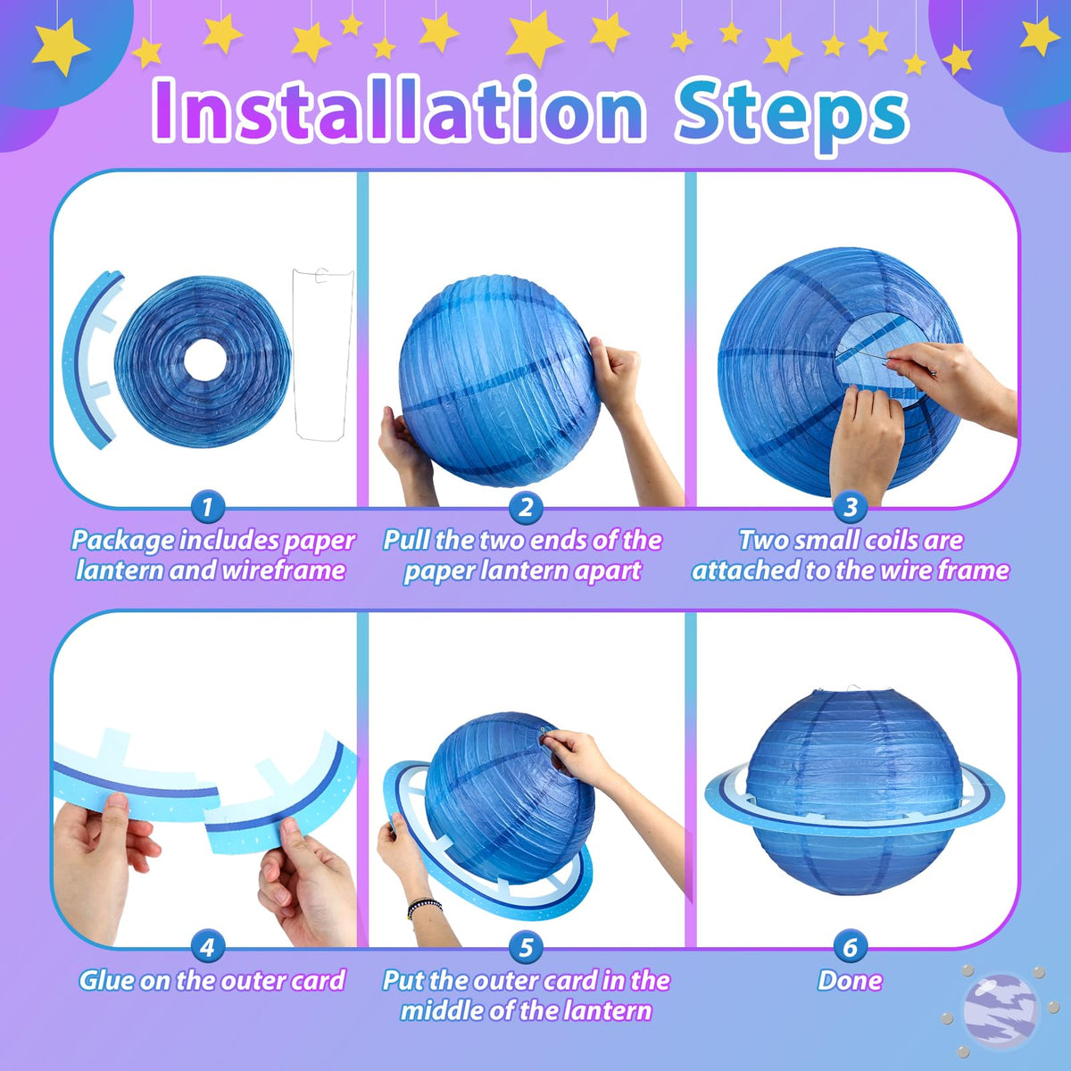 Fontien planet lantern mars brightens party setup with planetary charm