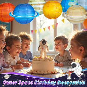 Fontien planet lantern saturn with rings creates magical night-time glow