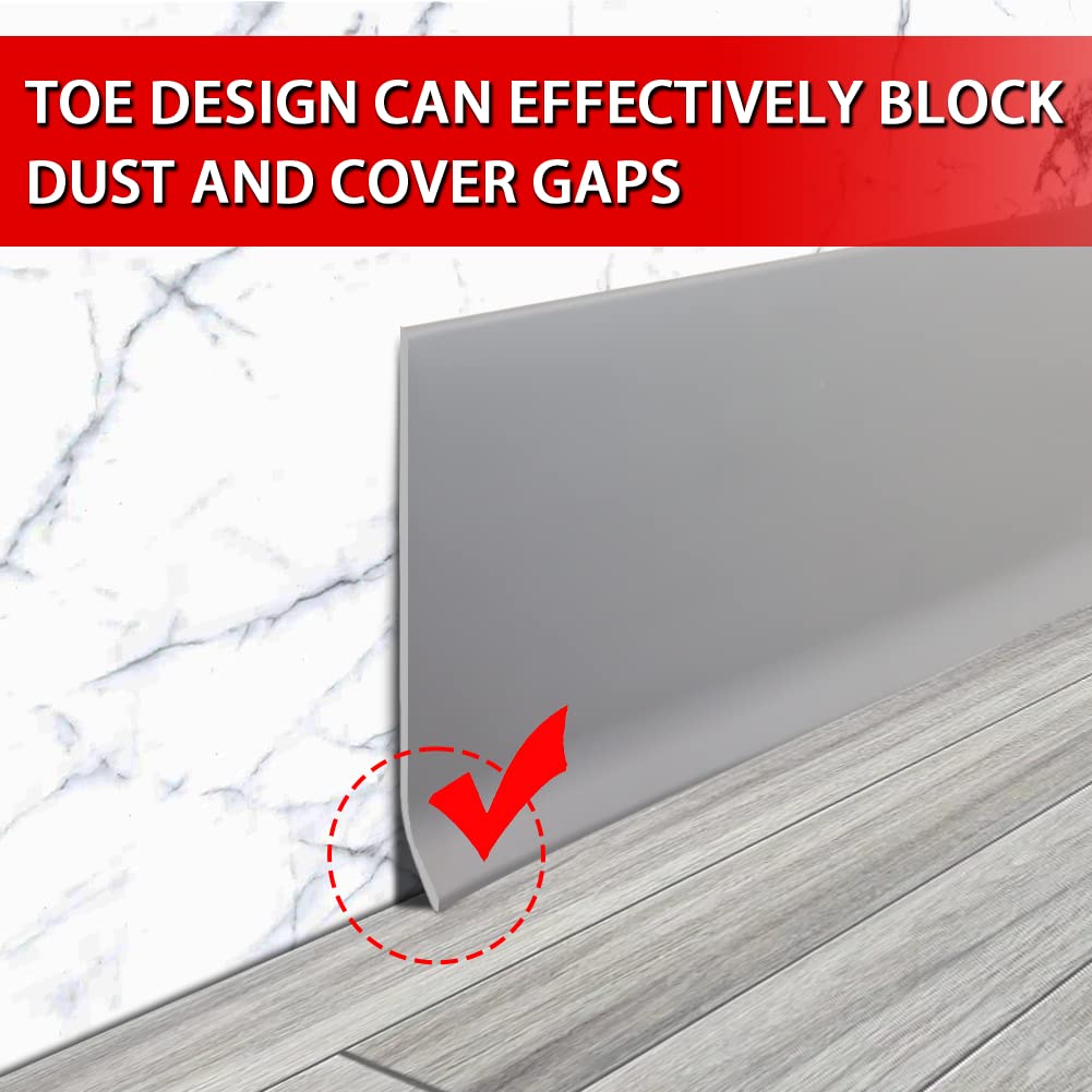 Fonuno baseboard closeup reveals strong adhesive backing for secure grip in use.