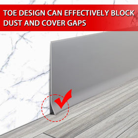 Fonuno baseboard closeup reveals strong adhesive backing for secure grip in use.