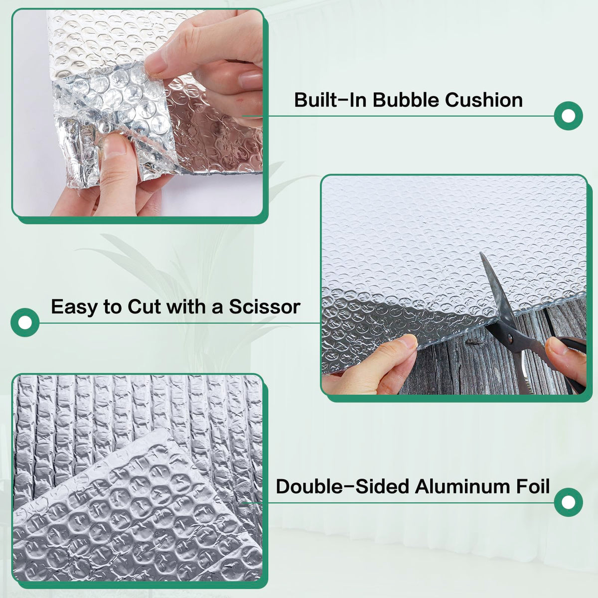 Fonuno garage door barrier reduces heat transfer and preserves indoor temperature.