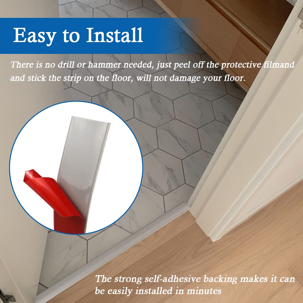 FONUNO laminate edge trim 2-inch wide creates a tidy threshold.