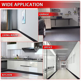 FONUNO modern interior featuring black wall base for contemporary style