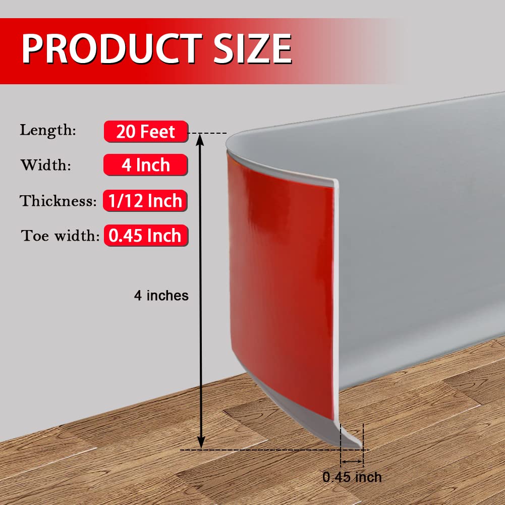 Fonuno gray vinyl base installed in hallway offers maintenance-free decoration and protection.