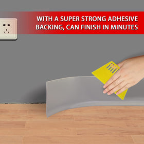 Fonuno vinyl base trim edge detail provides a smooth finish for a polished room look.