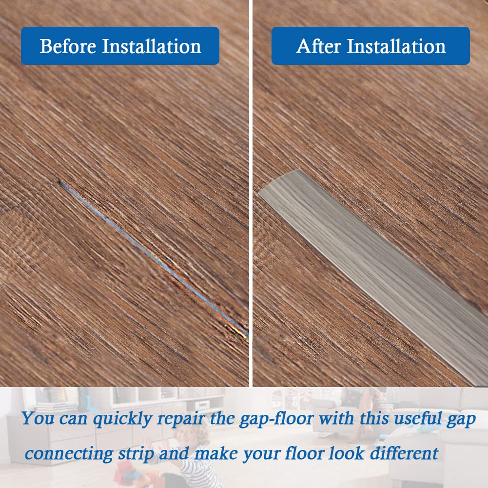 FONUNO vinyl divider strip in gray complements living rooms and kitchens.