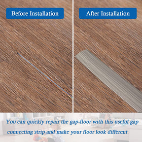 FONUNO vinyl divider strip in gray complements living rooms and kitchens.
