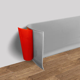 Fonuno vinyl wall base gray roll shows flexible, durable coverage for quick installation.