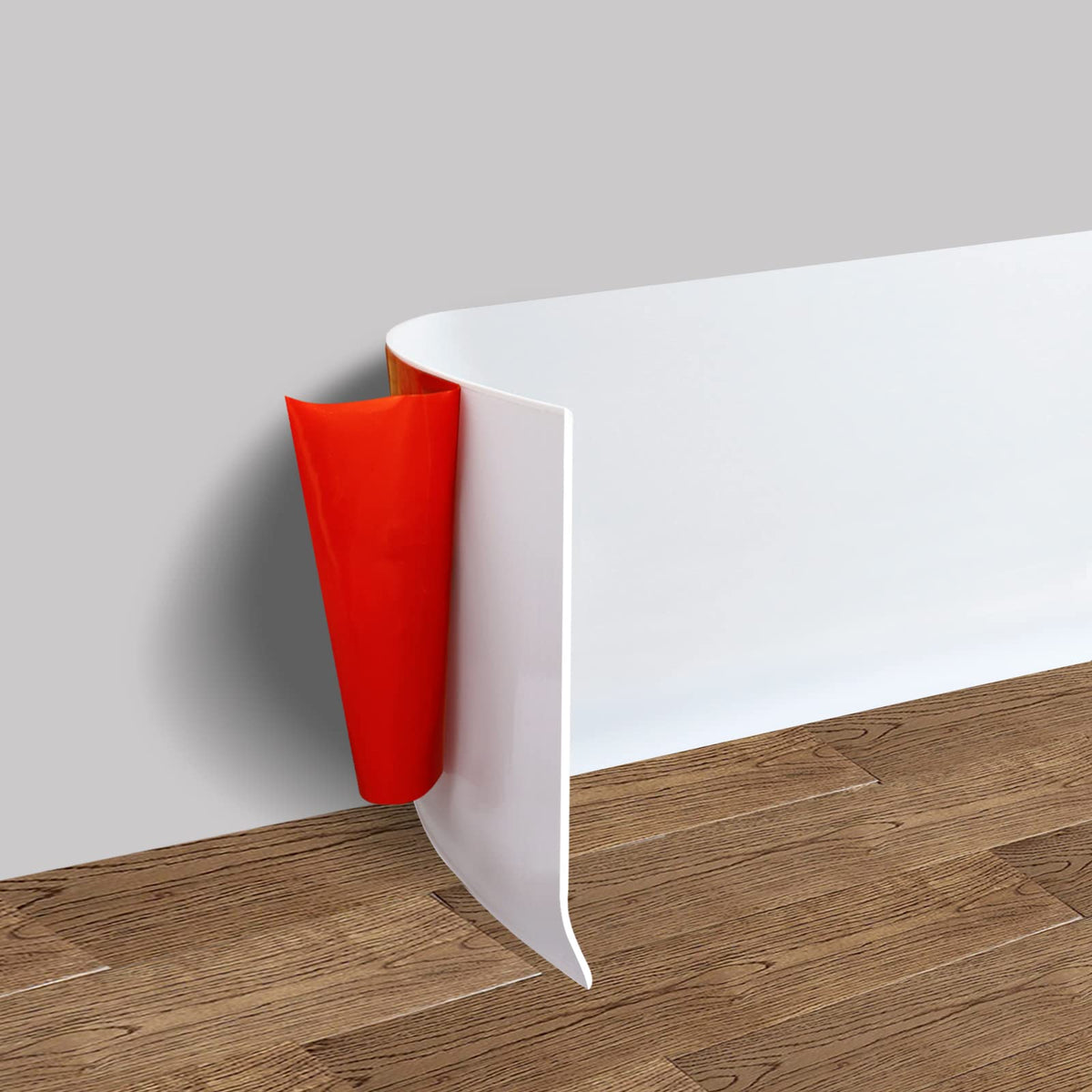 FONUNO vinyl wall base white 4-inch roll for quick room updates