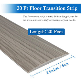 FONUNO gray wood-grain transition strip blends with most floors.