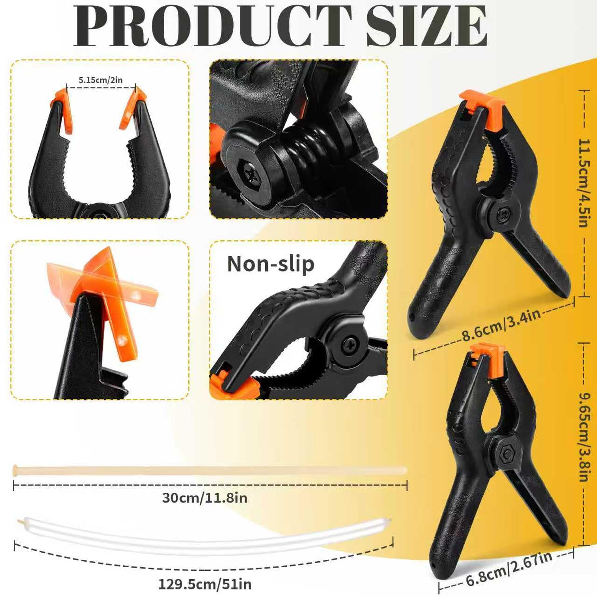 Fooind balloon arch clips 4in 6pack secure larger balloons for versatile frame setups