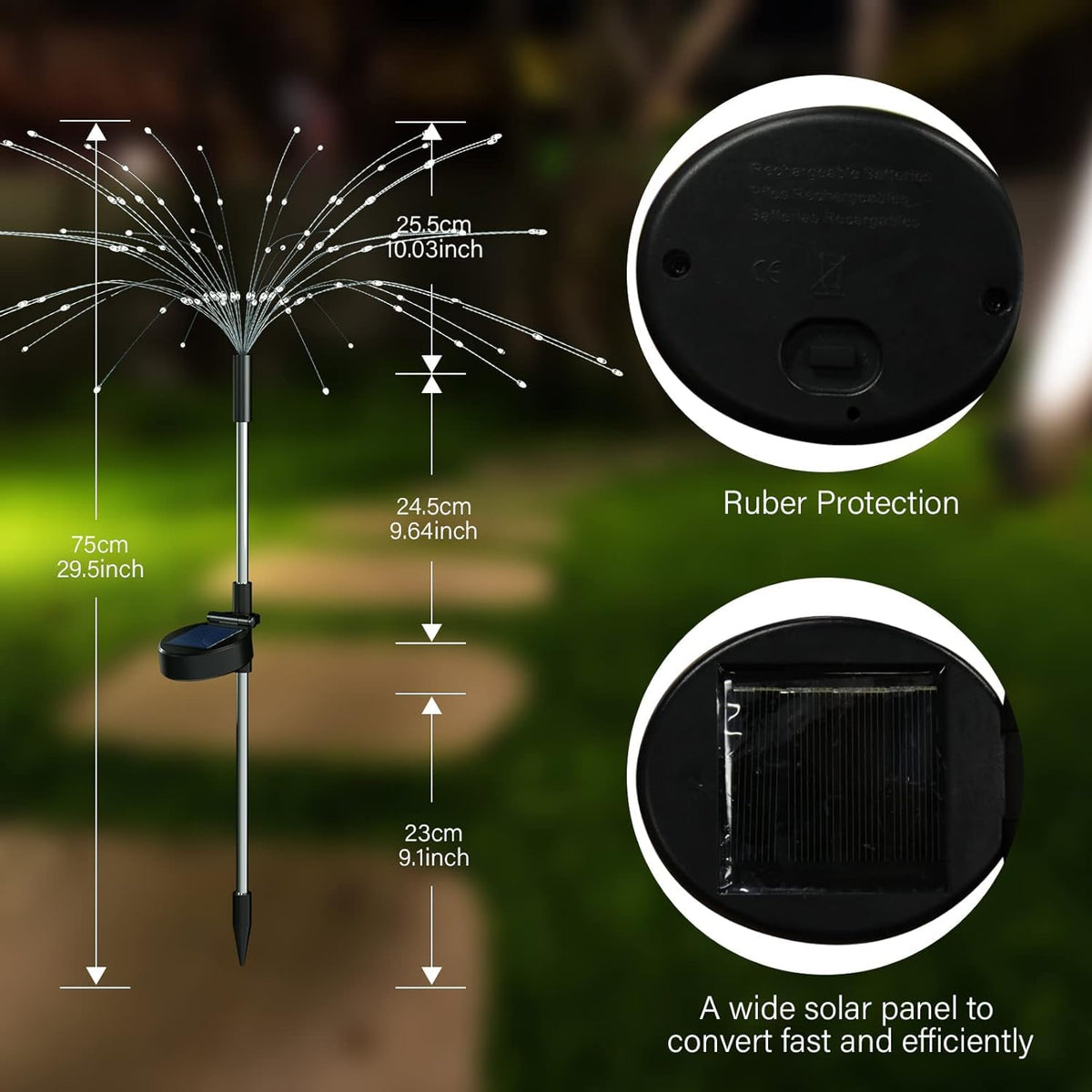 FOOING solar firework lights offer easy installation without wiring.