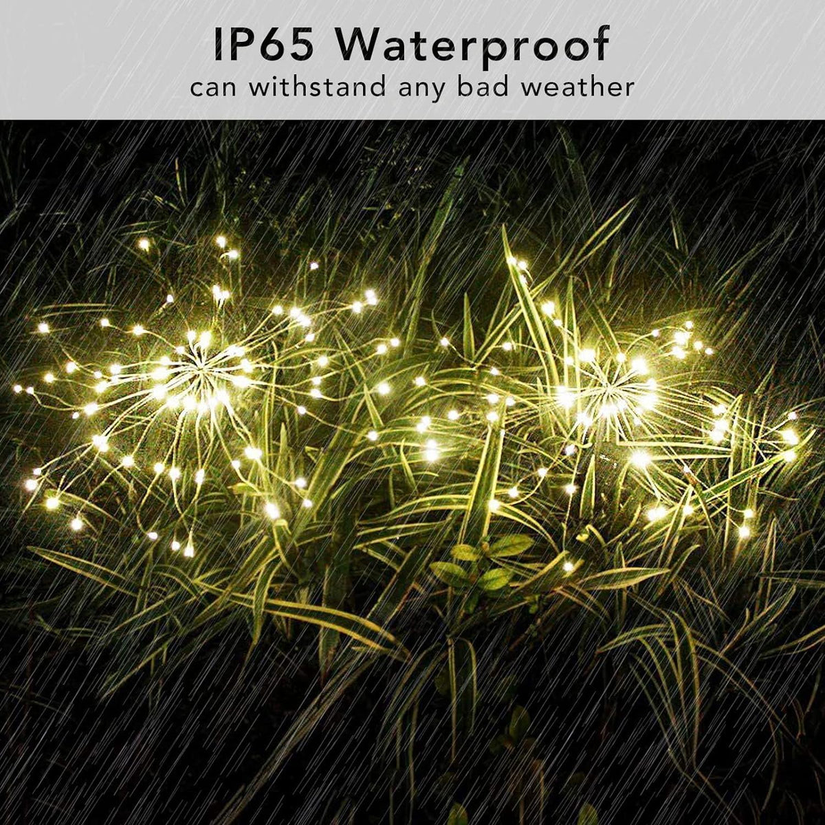 FOOING solar firework lights for patio ambient lighting during evenings.