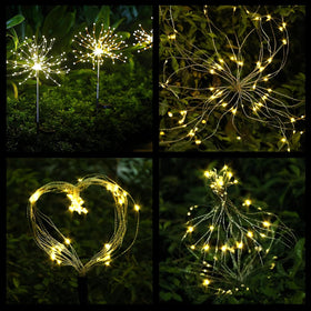 FOOING solar firework lights for wedding decor with romantic nighttime ambiance.