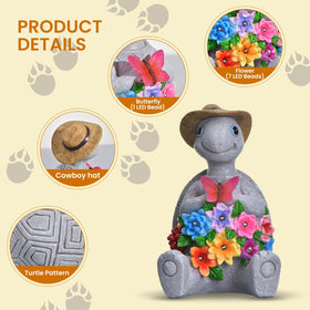 Footreal resin turtle garden decor is waterproof and fade resistant for outdoors.