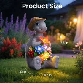 Footreal outdoor turtle light features solar charging for cable free setup.