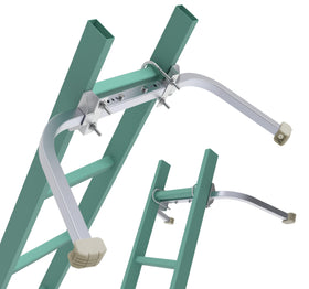 Foozet Ladder Stabilizer front view with non-slip base protecting walls
