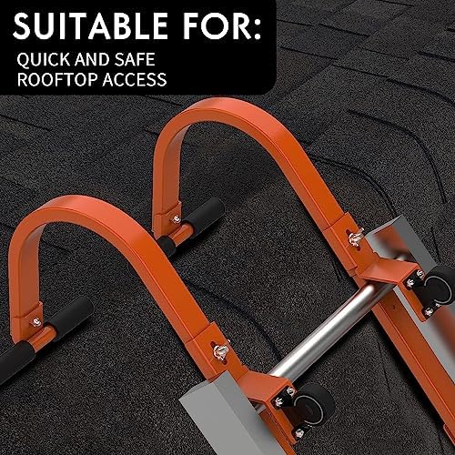 Foozet Ladder Stabilizer T-bar with rubber wrap protects roof surfaces.